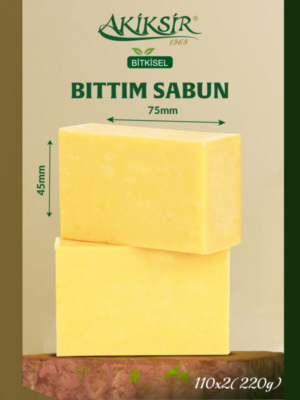 Bıttım (Menengiç) Yağlı Bitkisel Sabun - 2 Adet - 2x110g [220g] - Görsel 2