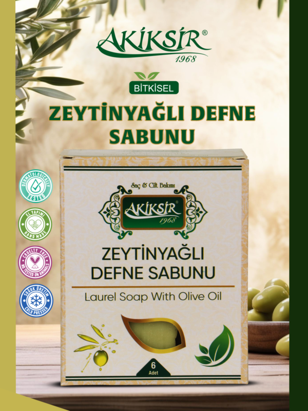 Zeytinyağlı Defneli Sabun - 6 Adet - 900g