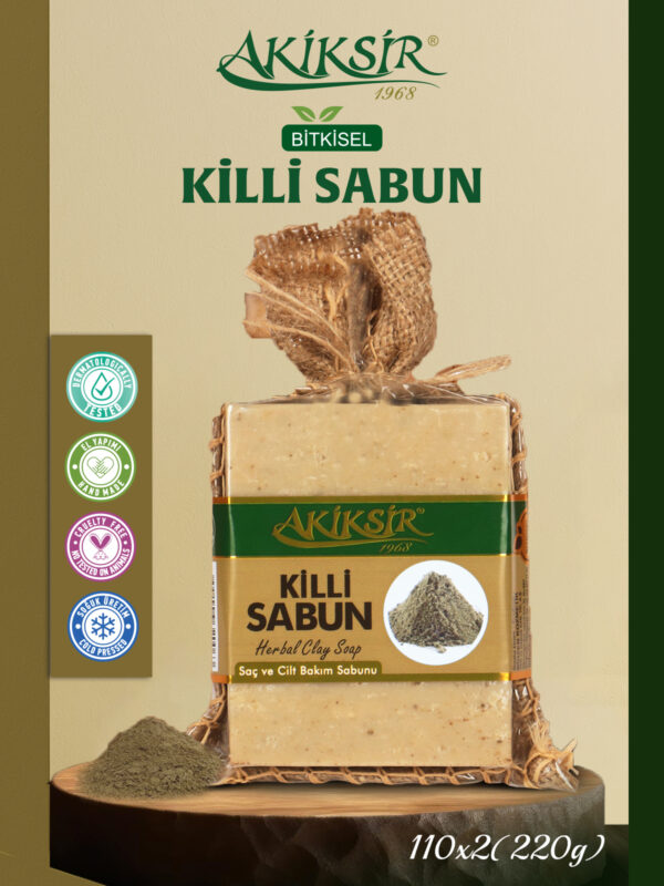 Doğal Killi Sabun - 2 Adet - 2x110g [220g]