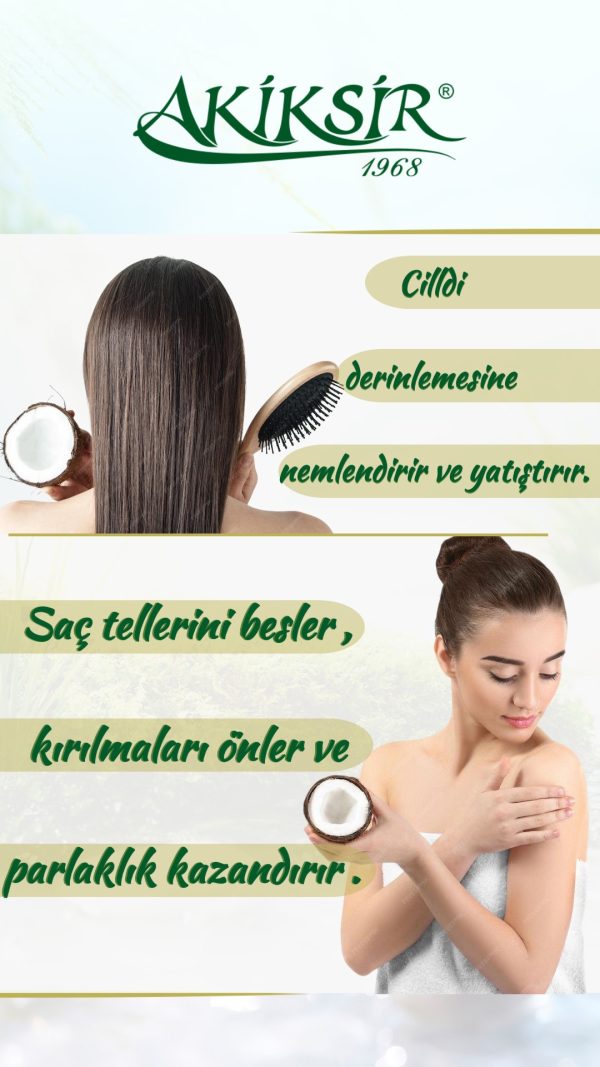 Hindistan Cevizi Yağı Soğuk Sıkım - 170 ml - Görsel 4